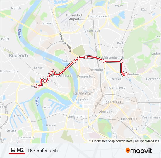 Автобус M2: карта маршрута