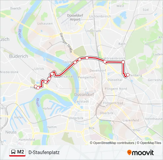M2 Bus Line Map