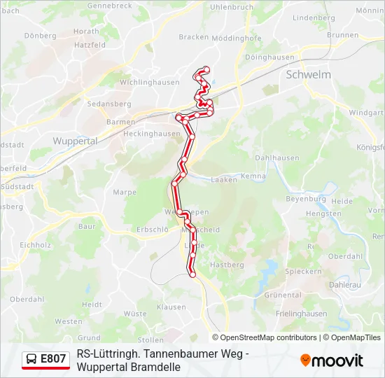 E807 Bus Line Map