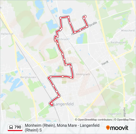 790 Bus Line Map