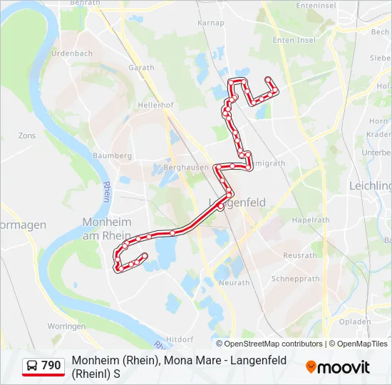 790 Bus Line Map