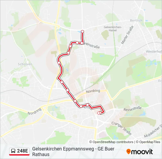 248E Bus Line Map