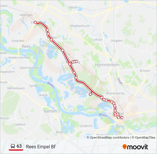 63 Bus Line Map