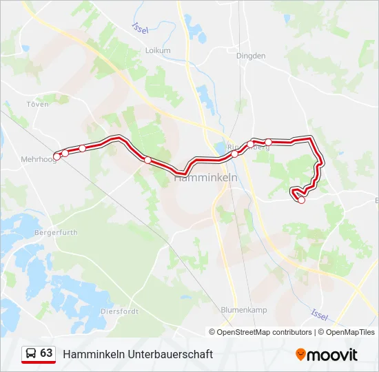 63 Bus Line Map