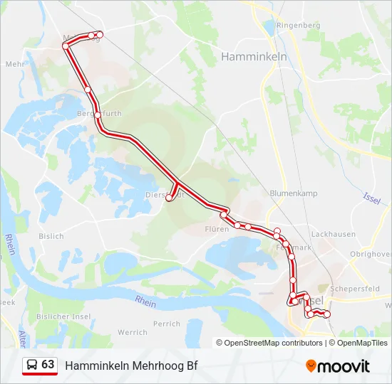 63 Bus Line Map