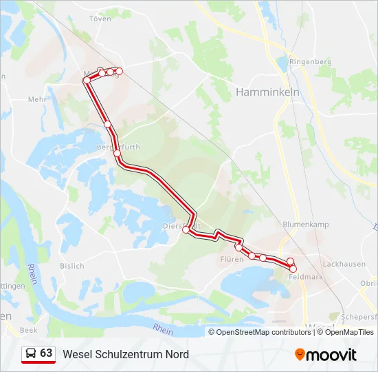63 Bus Line Map