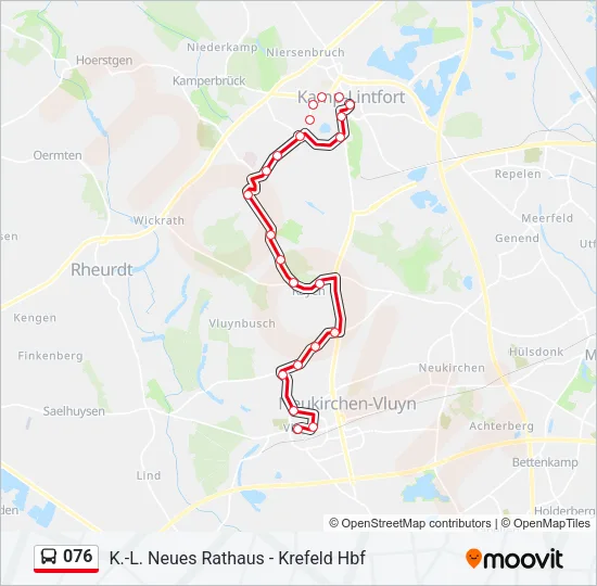 076 Bus Line Map