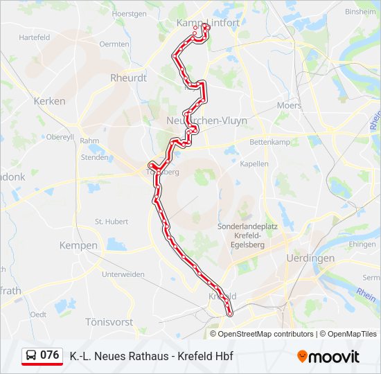 076 Bus Line Map