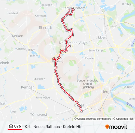 076 Bus Line Map