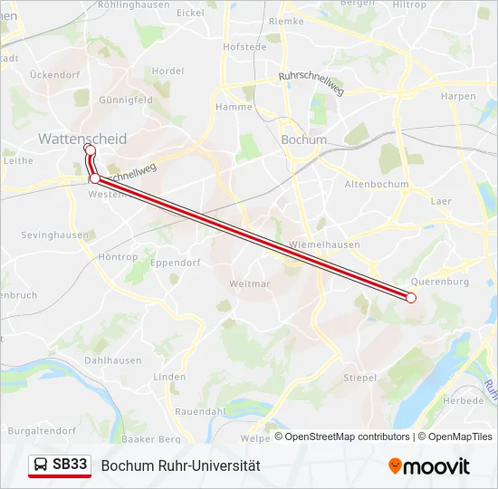 SB33 Bus Line Map