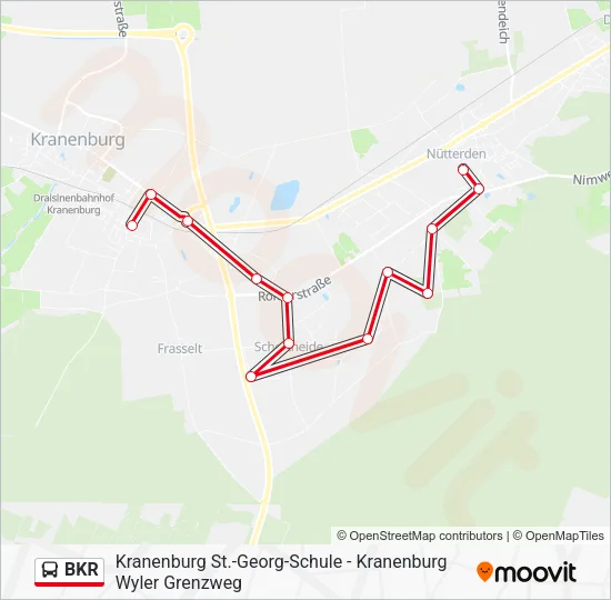 Автобус BKR: карта маршрута