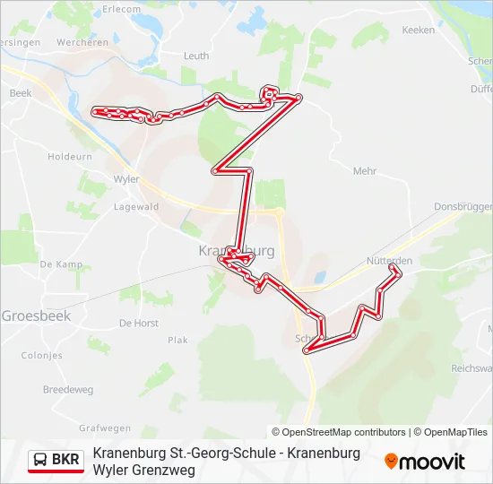 Автобус BKR: карта маршрута