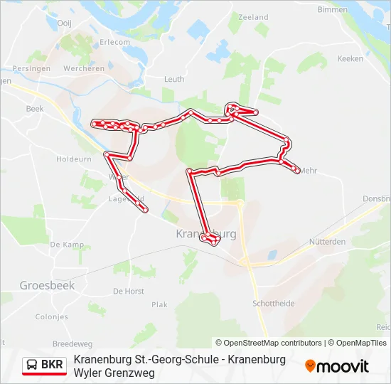 Автобус BKR: карта маршрута