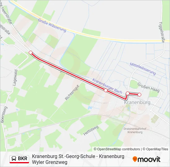 Автобус BKR: карта маршрута