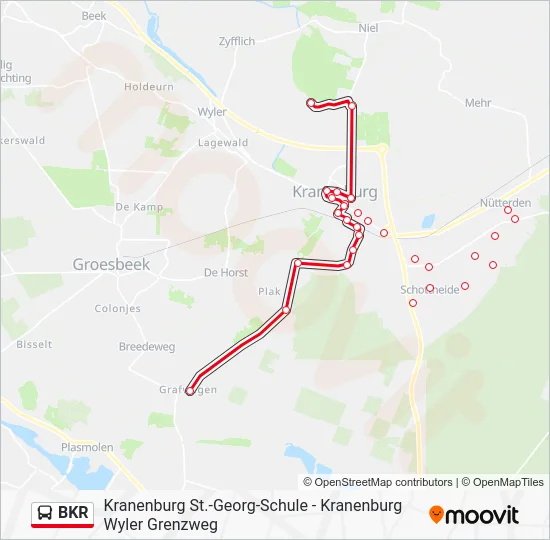 Автобус BKR: карта маршрута