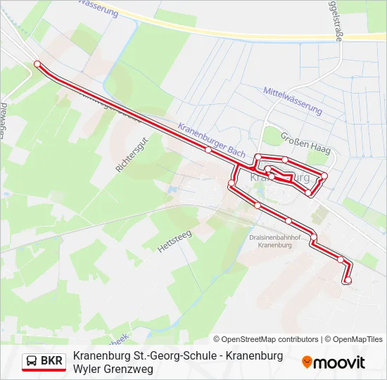 Автобус BKR: карта маршрута