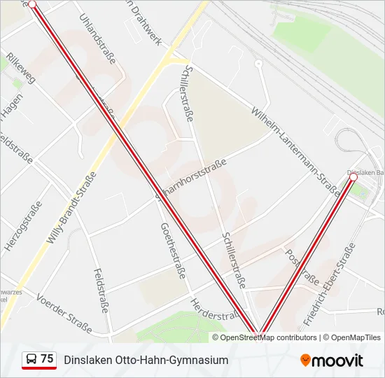 75 Bus Line Map