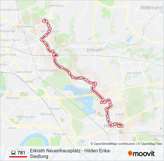 781 Bus Line Map