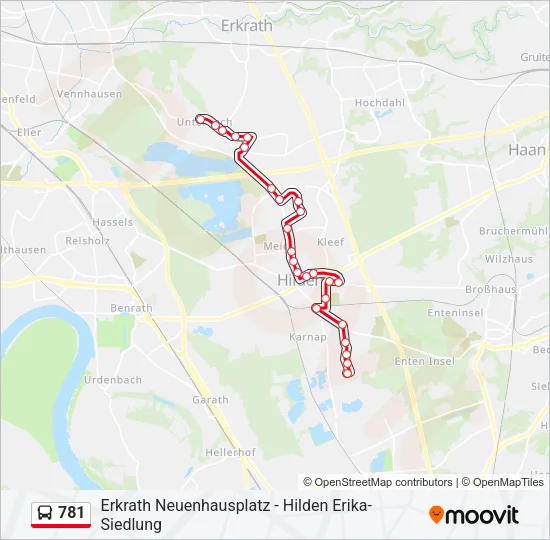781 Bus Line Map