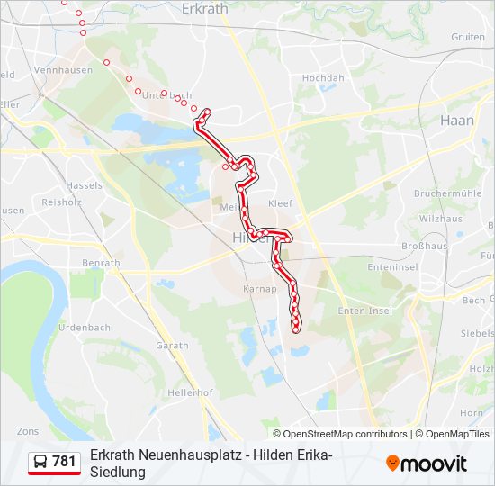 781 bus Line Map