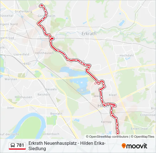 781 Bus Line Map
