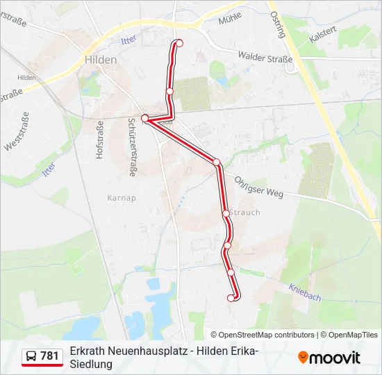 781 Bus Line Map