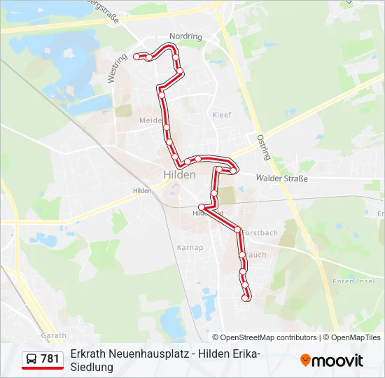781 Bus Line Map