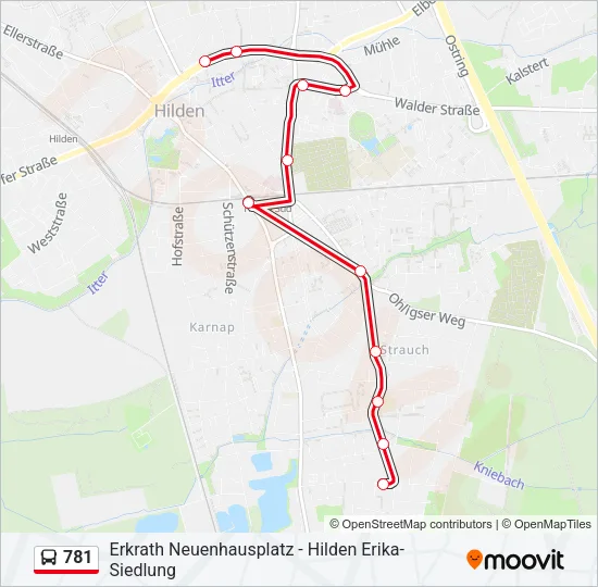 781 Bus Line Map
