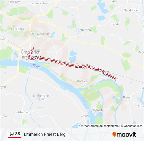 88 Bus Line Map