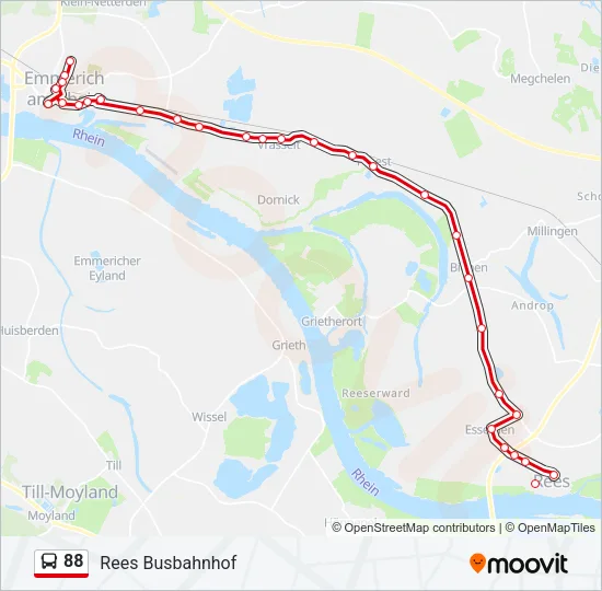 88 Bus Line Map