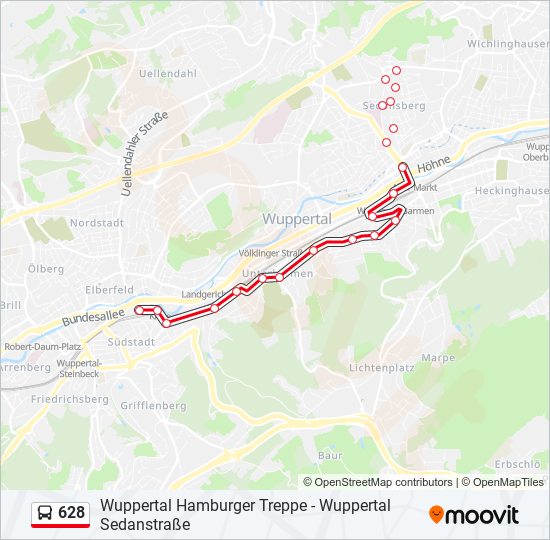 628 bus Line Map