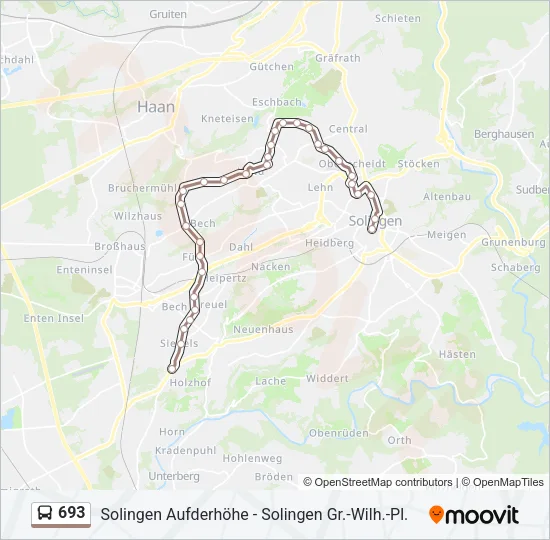 693 Bus Line Map