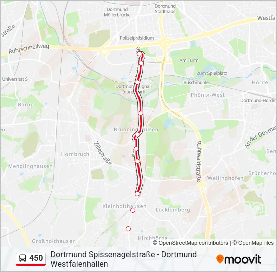 450 Bus Line Map
