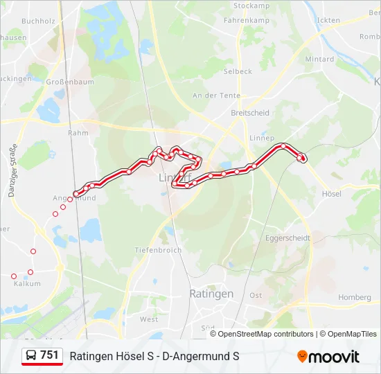 751 Bus Line Map