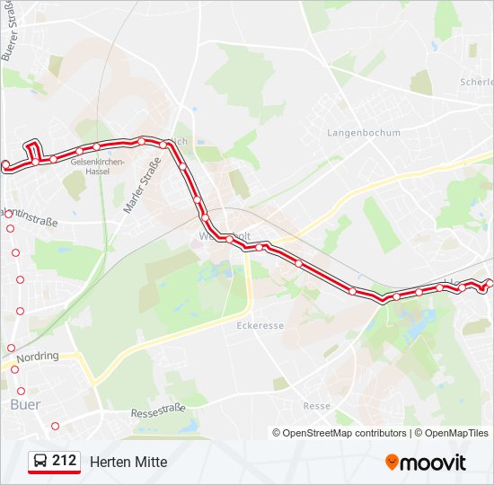 212 Route Schedules, Stops & Maps Herten Mitte (Updated)