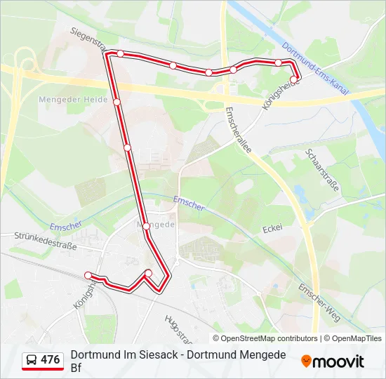 476 Bus Line Map