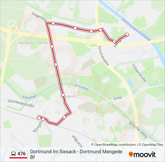 476 Bus Line Map