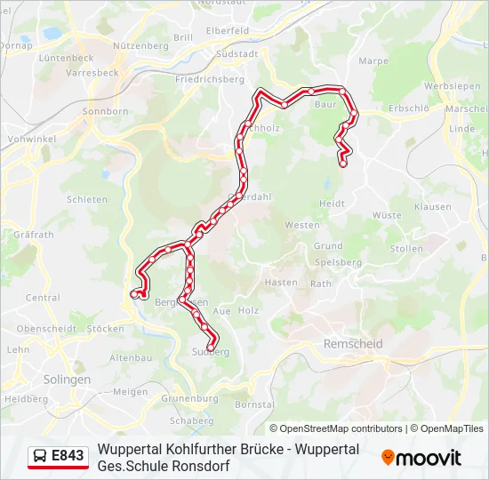 E843 Bus Line Map