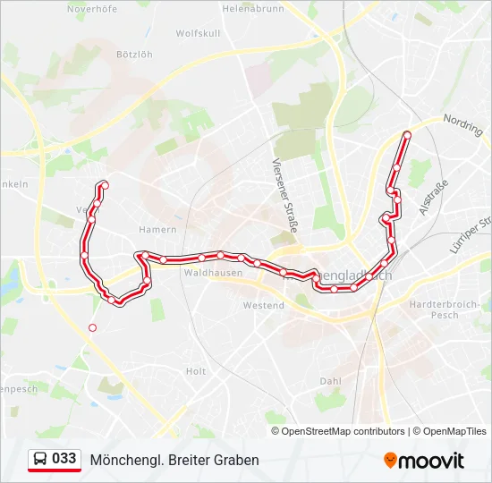033 Bus Line Map