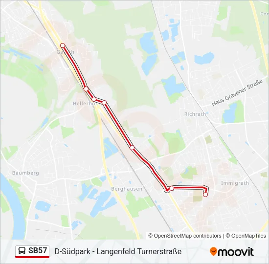 SB57 Bus Line Map