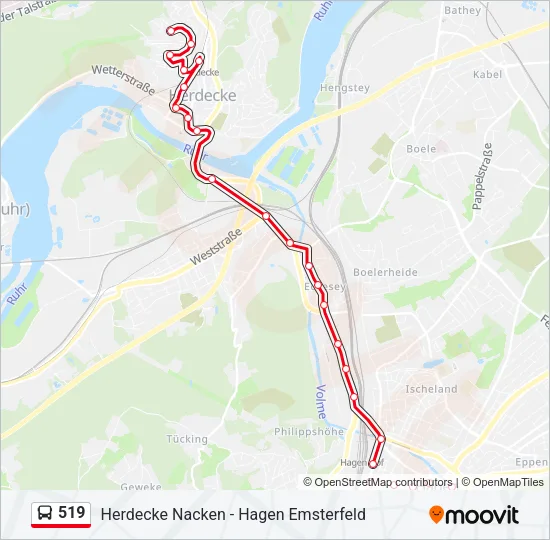 519 Bus Line Map
