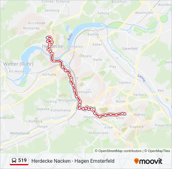 519 Bus Line Map