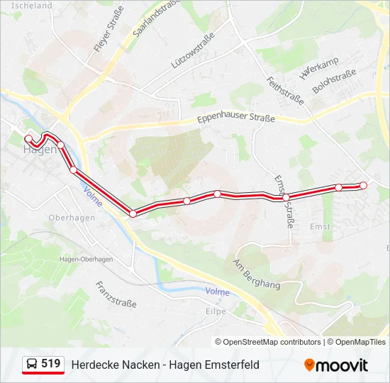 519 Bus Line Map