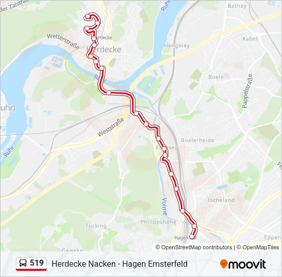 519 Bus Line Map
