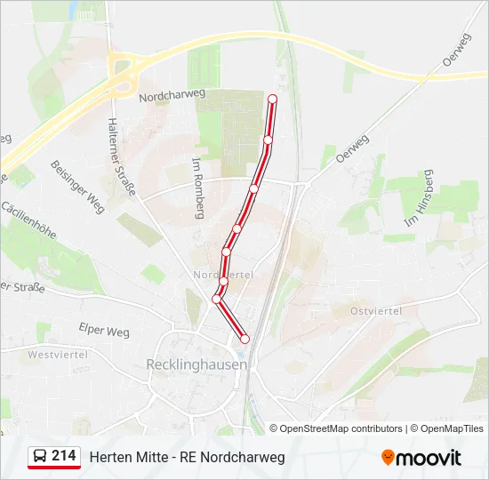 214 Bus Line Map