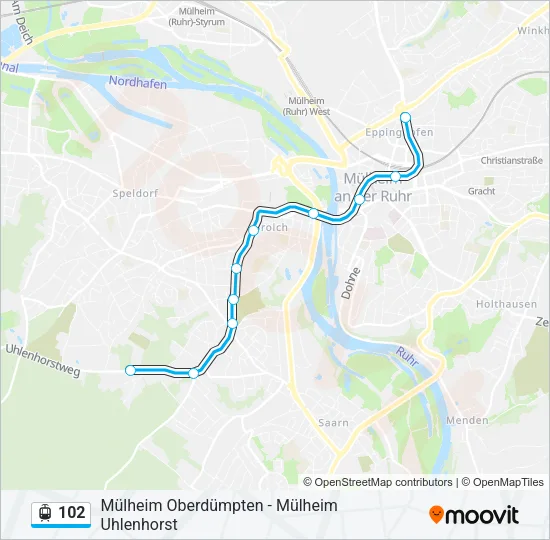 102 Light Rail Line Map