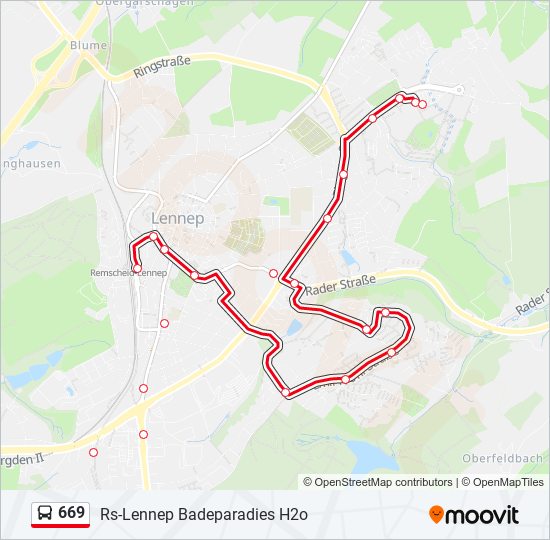 669 bus Line Map