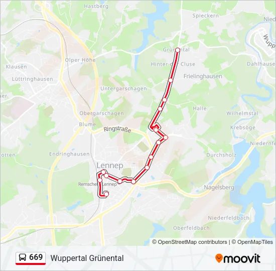 669 Bus Line Map