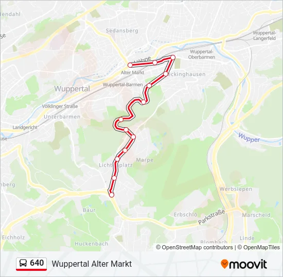 640 Bus Line Map