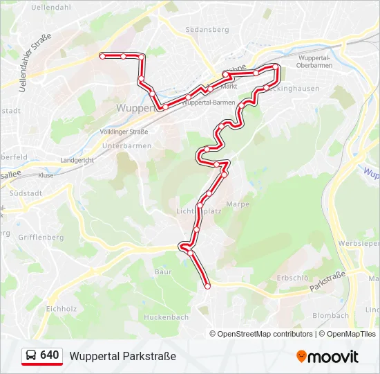 640 Bus Line Map